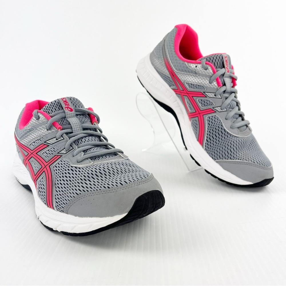 Asics Gel Contend 6 Amplifoam Gray Pink Athletic Sneakers Shoes